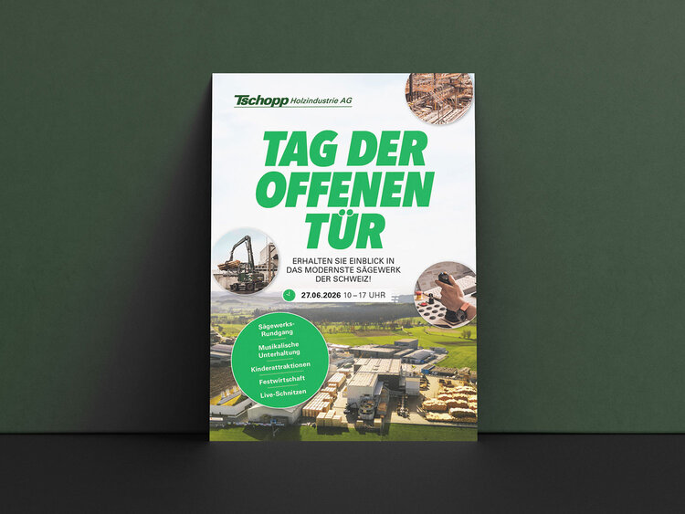 Tag der offenen Tür im neuen Sägewerk am 27. Juni 2026-Werden Sie Zeuge modernster Holzverarbeitung! Wir öffnen unsere Tore und laden Sie ein, einen Blick hinter die Kulissen des fortschrittlichsten Sägewerks der Schweiz zu werfen.